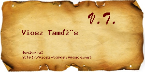 Viosz Tamás névjegykártya